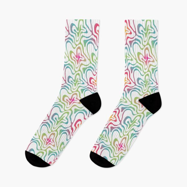 Item preview, Colorful Vivid Organic Retro Print Hand Drawn Shapes Pattern Gradient Swirl designed and sold by creative321.