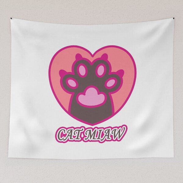 Item preview, Cat miaw,cat miaw love,Cat Paw,Paw Print designed and sold by Lychee Design.
