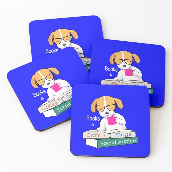 Item preview, Books and coffee and dogs social justice designed and sold by fernandobos.