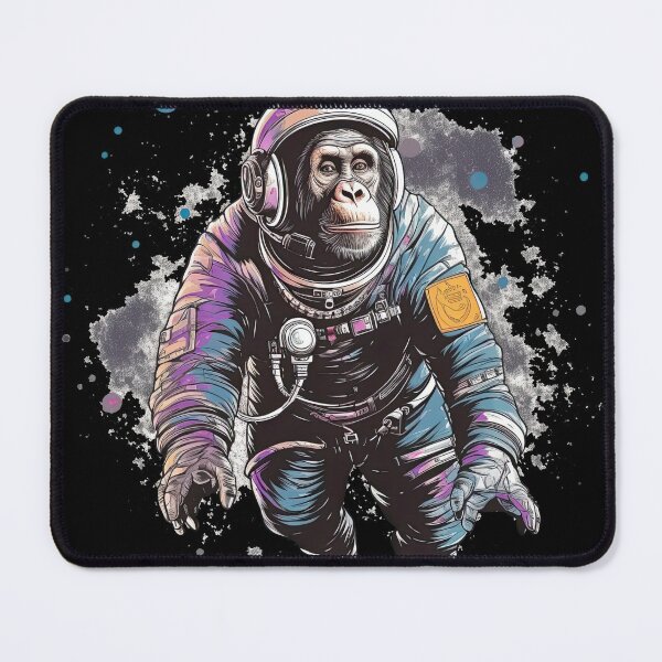 Item preview, Chimpanzee Soaring Weightlessly in Cosmic Abyss designed and sold by DooodleGod.