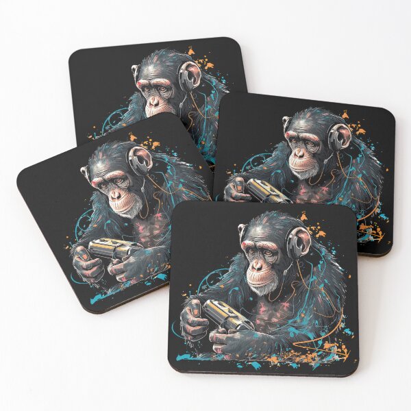 Item preview, Engrossed Chimps: Thrilling Virtual Gaming designed and sold by DooodleGod.