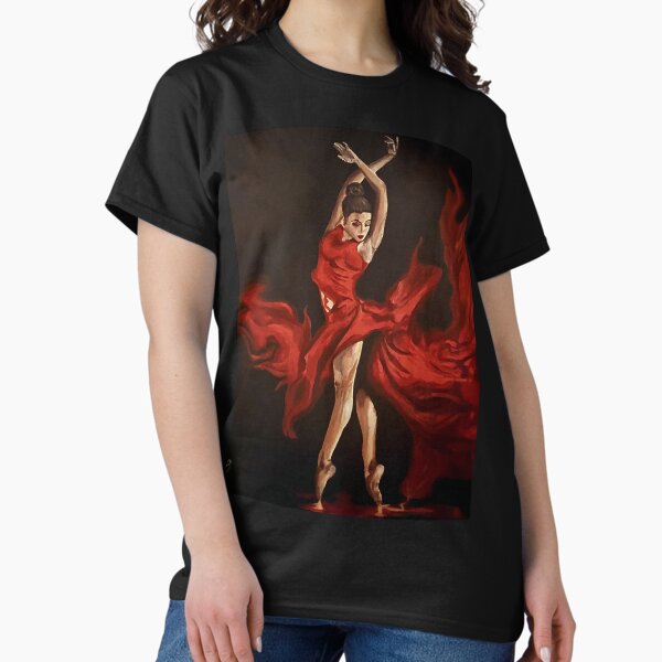 Vista previa del artículo con la obra «Chica en fuego», diseñado y vendido por SobrenityArt.