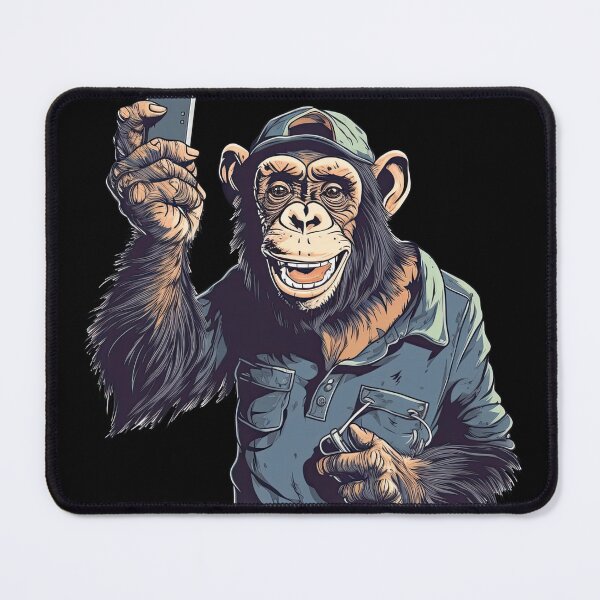 Item preview, Spontaneous Click: Chimpanzee Snaps a Selfie designed and sold by DooodleGod.