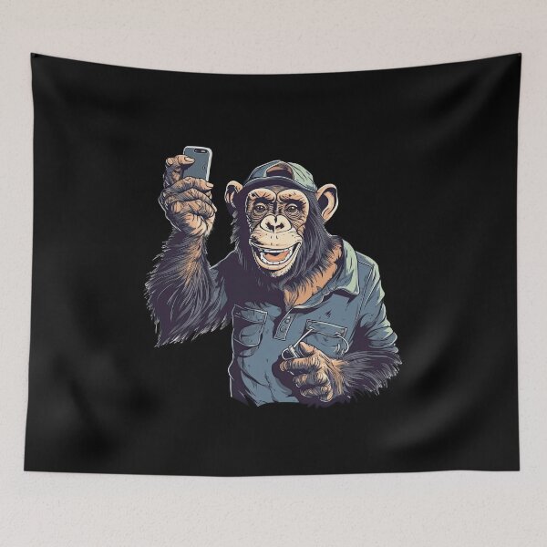 Item preview, Spontaneous Click: Chimpanzee Snaps a Selfie designed and sold by DooodleGod.