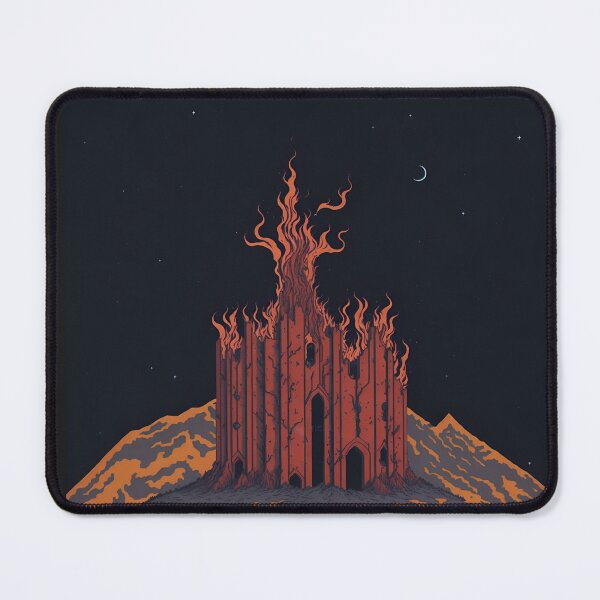 Item preview, Fire Castle on a Mountain Peak 1 designed and sold by RADRussell.