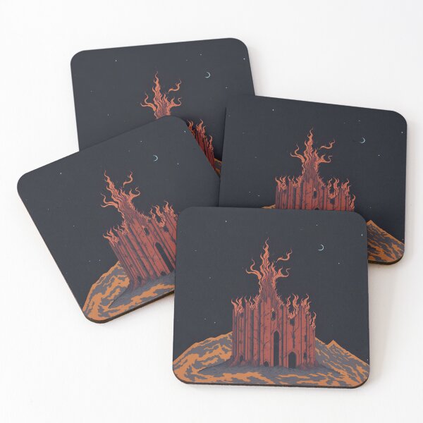 Item preview, Fire Castle on a Mountain Peak 1 designed and sold by RADRussell.