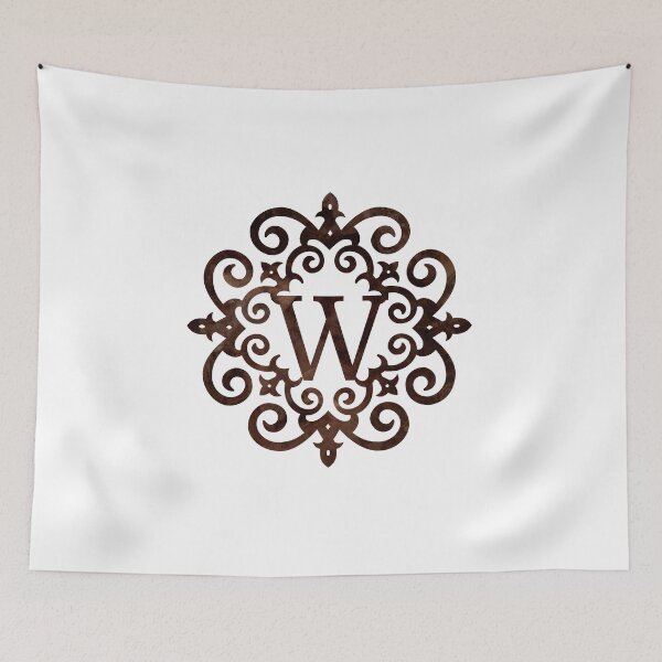 Item preview, Monogram W Rustic Gothic Motif designed and sold by simplymonogram.