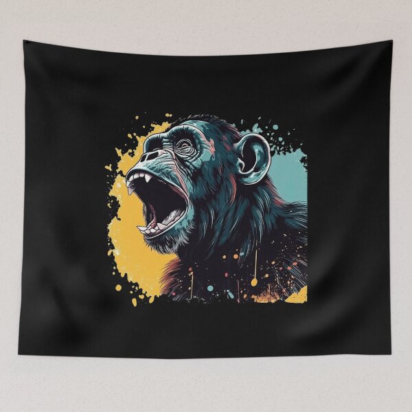 Item preview, Chimpanzee's Furious Skyward Shouting - Wild designed and sold by DooodleGod.