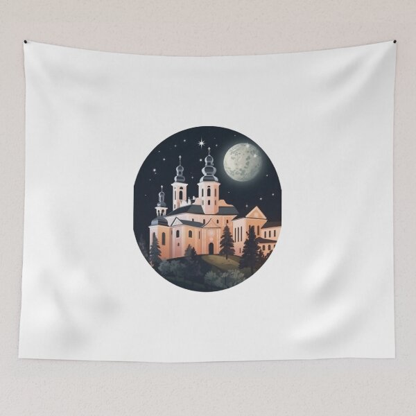 Item preview, Iconic Landmark - St. Bartholomew's Church in Night Lights designed and sold by lessyun.