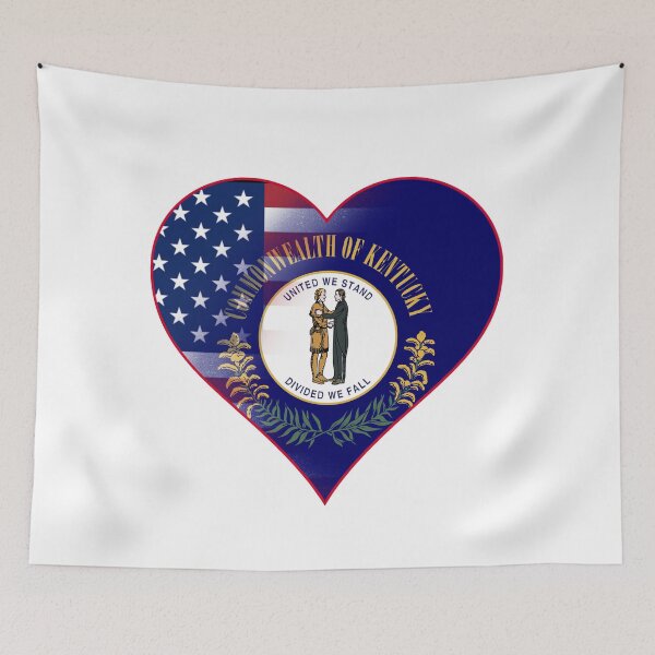 Item preview, State of Kentucky Flag and American Flag Fusion Design designed and sold by Gsallicat.