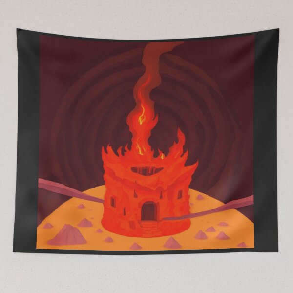 Item preview, Fire Castle inside Volcano Caldera designed and sold by RADRussell.