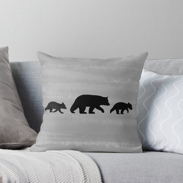 Item preview, Black Bear with Cubs Silhouettes designed and sold by Jenn Inashvili.