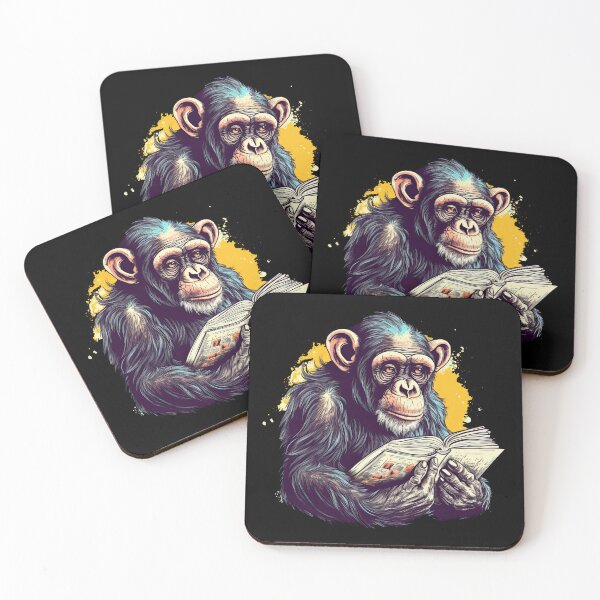 Item preview, Engrossed Chimp: Literate Primates designed and sold by DooodleGod.