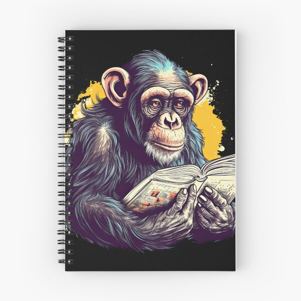 Item preview, Engrossed Chimp: Literate Primates designed and sold by DooodleGod.