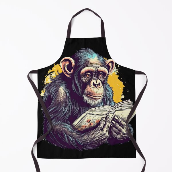 Item preview, Engrossed Chimp: Literate Primates designed and sold by DooodleGod.