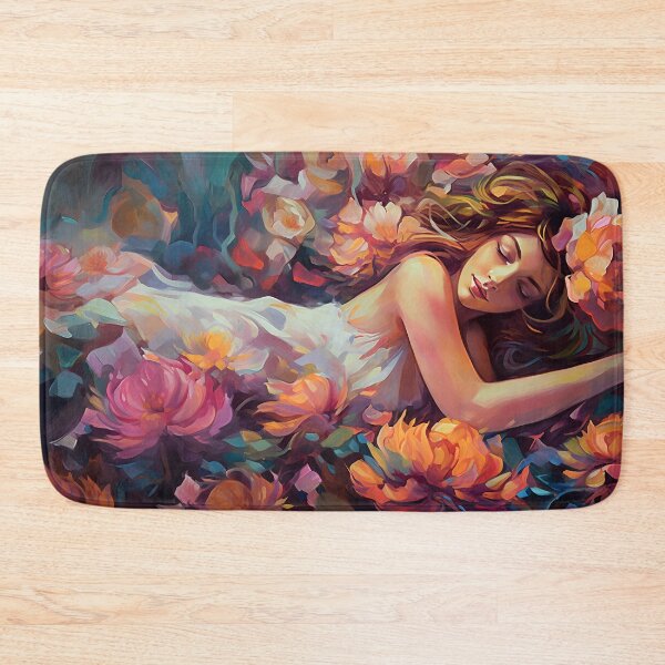 Item preview, Beautiful woman sleeping in the garden designed and sold by Art by Lilia.
