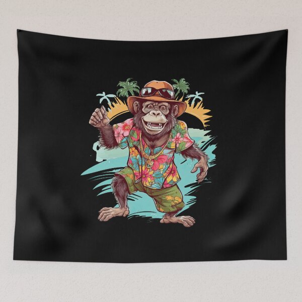 Item preview, Primate Paradise Hawaiian Aloha Beach Wear designed and sold by DooodleGod.