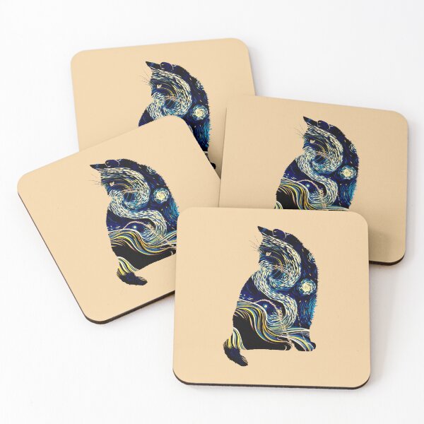 Item preview, Van gogh Starry Night Cat  designed and sold by Vangoholic.