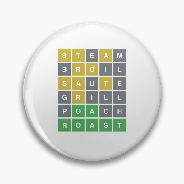 Item preview, CHEF COOK Wordle Broil Saute Grill Poach Roast Puzzle Game designed and sold by Wendy Eriksson.
