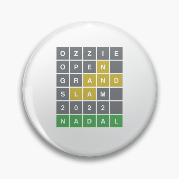 Item preview, NADAL Wordle Ozzie Open Grand Slam 2022 Tennis designed and sold by Wendy Eriksson.