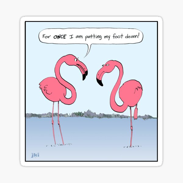 Item preview, Pink Flamingos Cartoon designed and sold by Jenn Inashvili.
