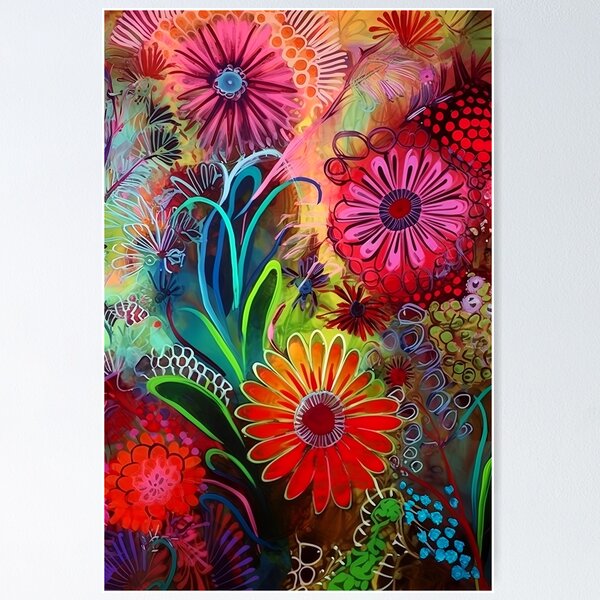 Item preview, Countrystyle abstract florals 7 designed and sold by Art by Lilia.