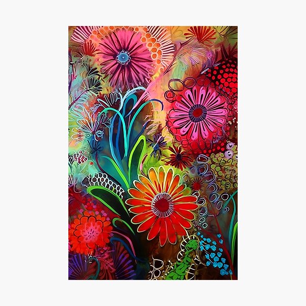 Item preview, Countrystyle abstract florals 7 designed and sold by Art by Lilia.
