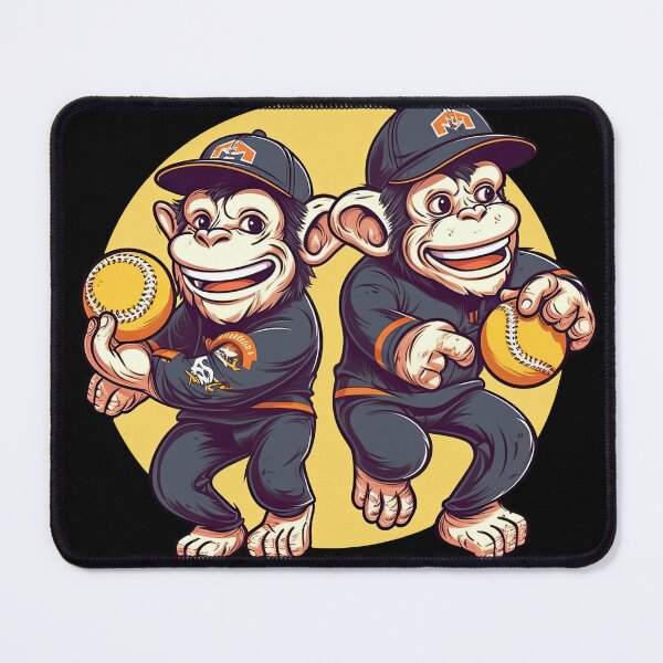 Aperçu de l'œuvre Chimpathlete Retro Launch & Catch Sports créée et vendue par DooodleGod.