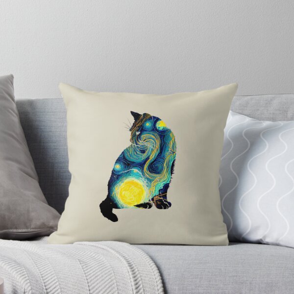 Artikelvorschau, Van Gogh Sternennacht Katze entworfen und verkauft von Vangoholic.