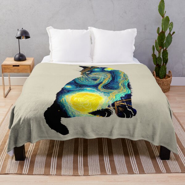 Artikelvorschau, Van Gogh Sternennacht Katze entworfen und verkauft von Vangoholic.