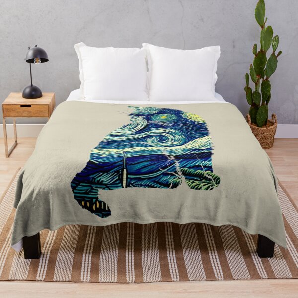 Item preview, Van gogh Starry Night Cat designed and sold by Vangoholic.