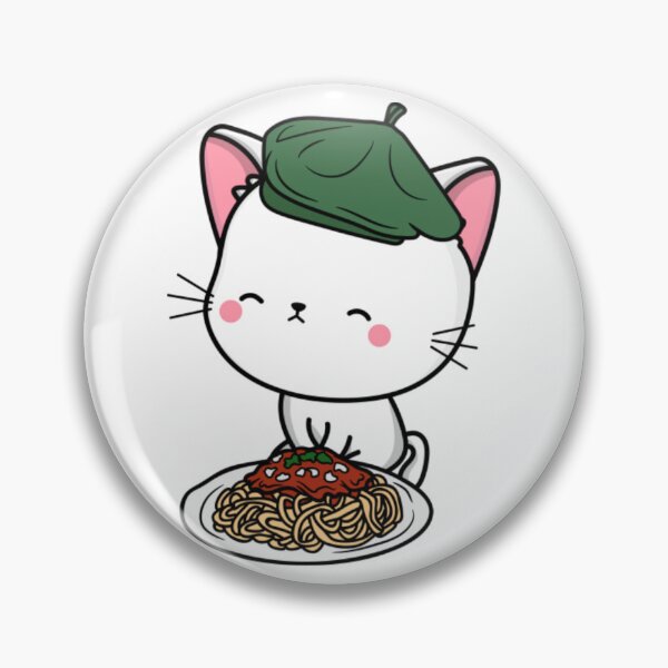 Item preview, Cat eating Spaghetti - White Angora Cat36 designed and sold by tienminh14.
