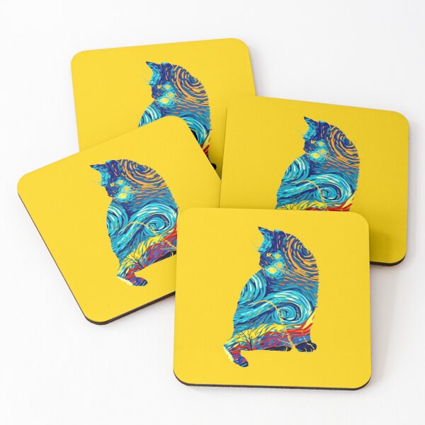 Artikelvorschau, Van Gogh Sternennacht Katze entworfen und verkauft von Vangoholic.
