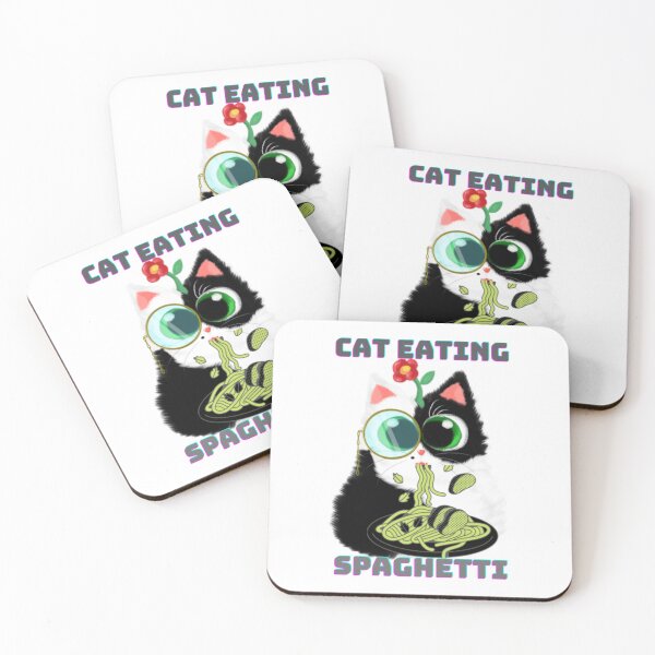Item preview, Gato comiendo espaguetis. Gracioso lindo gato comiendo15 designed and sold by tienminh14.