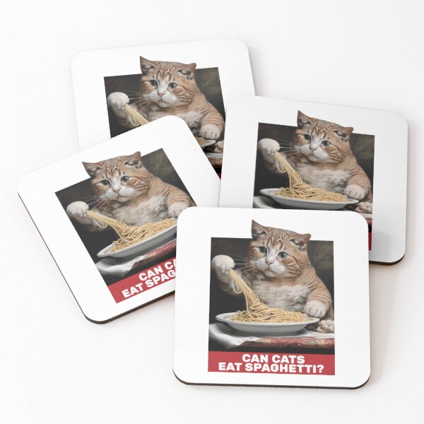 Item preview, Funny Cat Eating Spaghetti. Can cats eat spaghetti24 designed and sold by tienminh14.