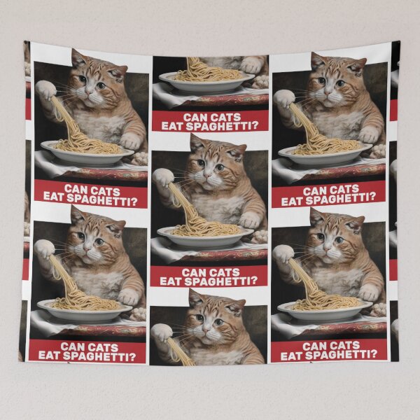 Item preview, Funny Cat Eating Spaghetti. Can cats eat spaghetti24 designed and sold by tienminh14.