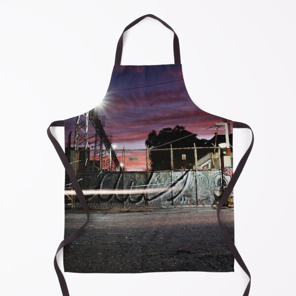 Item preview, Long exposure color digital photography of a lonely street with light trails and graffiti designed and sold by nachodramis.