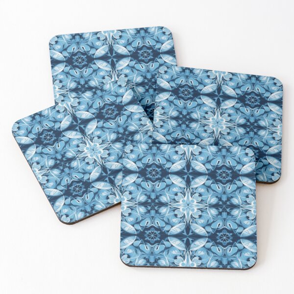 Item preview, Blue Symmetrical Seamless Abstract Pattern designed and sold by UlDesigns.