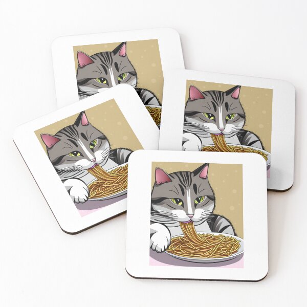 Item preview, Cat Eating Spaghetti12 designed and sold by thanhnghiep14.