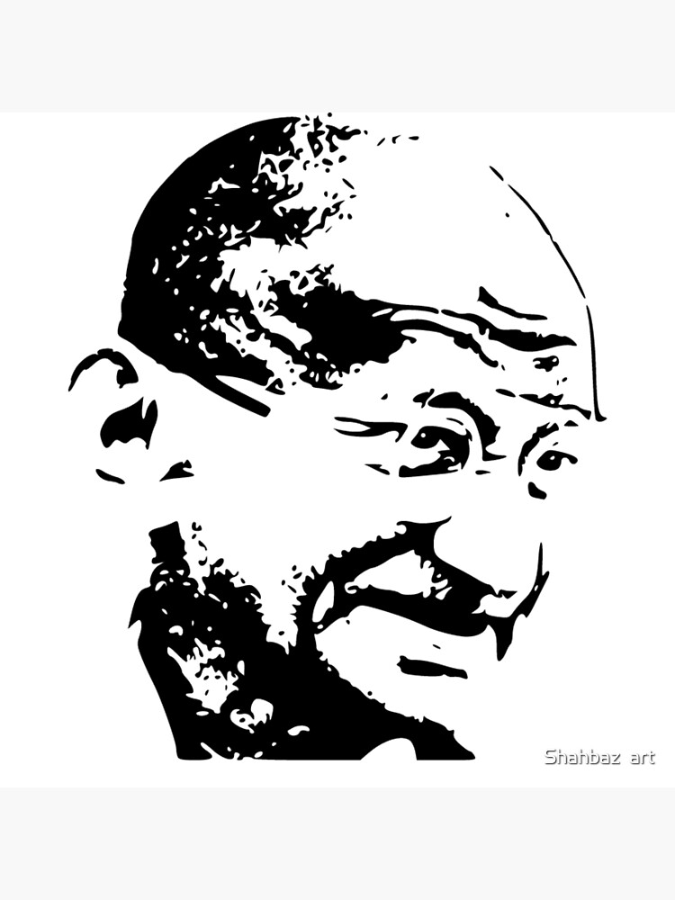 I used a ₹10 note to make a sketch of Mahatma Gandhi : r/india