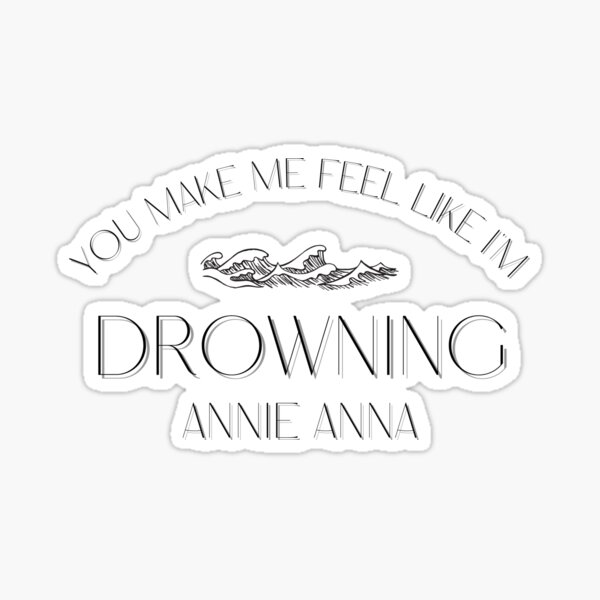 Drowning Black Sticker