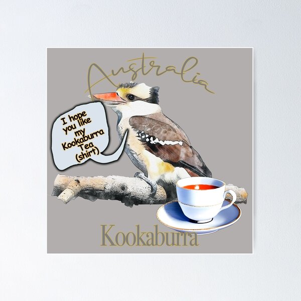 Item preview, Kookaburra Tea Pun designed and sold by Michael van der Hoorn.
