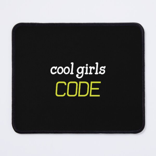 Item preview, 'Cool Girls Code' (Black/Lime/White) designed and sold by The Button Gal.
