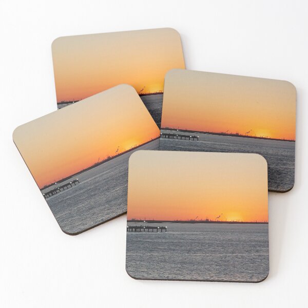 Item preview, Sunset Over Galveston Bay 3 designed and sold by AzhrealsArts.