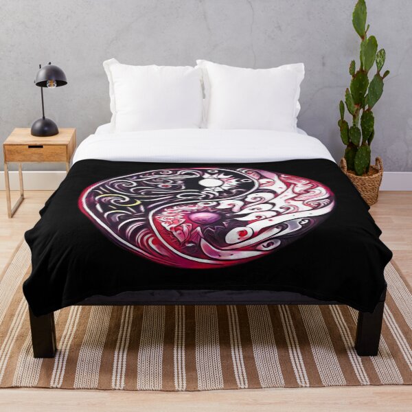 Artikelvorschau, Psychedelisches Yin Yang in Scharlachrot entworfen und verkauft von ConnerCreations.