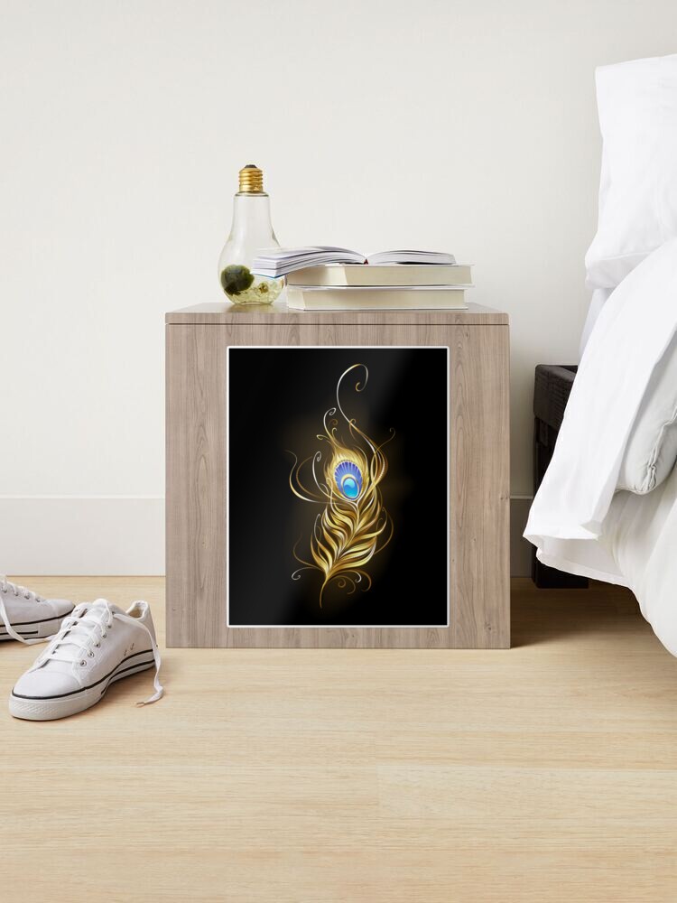 Gold Peacock Feather Hand Painted Crystal Glassware Personalized ~ Sin –  Sky Spirit Studios, LLC
