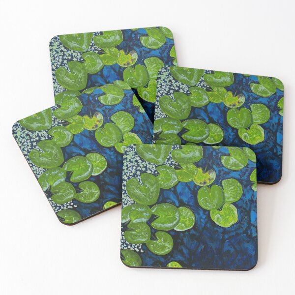 Item preview, lilypads acrylic painting designed and sold by ferndaughter.