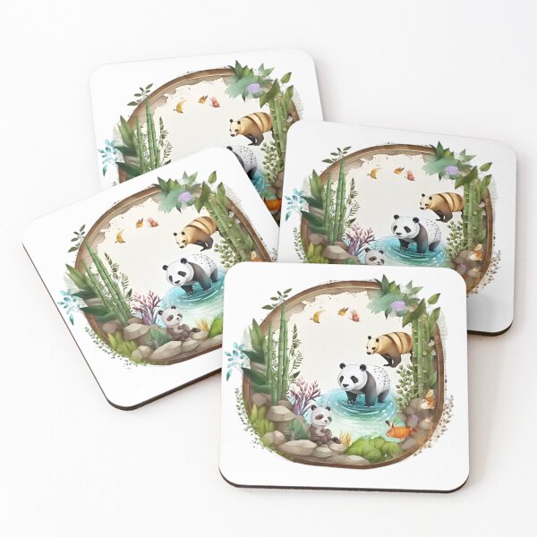 Item preview, Animals a panda bear and her cubs designed and sold by rosagreg.