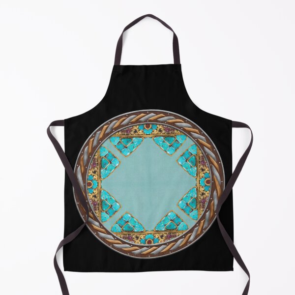 Item preview, Kaleidoscope Turquiose and Gold in Celtic Circle Frame 6 designed and sold by Swabcraft.