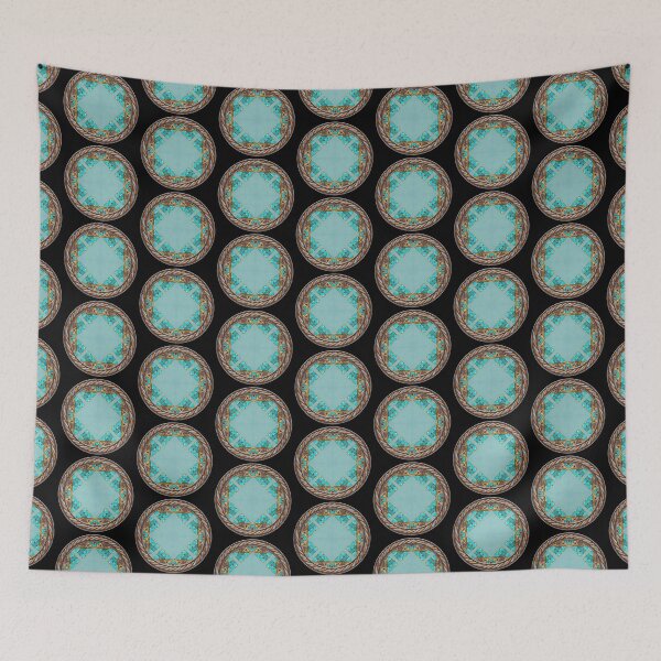 Item preview, Kaleidoscope Turquiose and Gold in Celtic Circle Frame 6 designed and sold by Swabcraft.